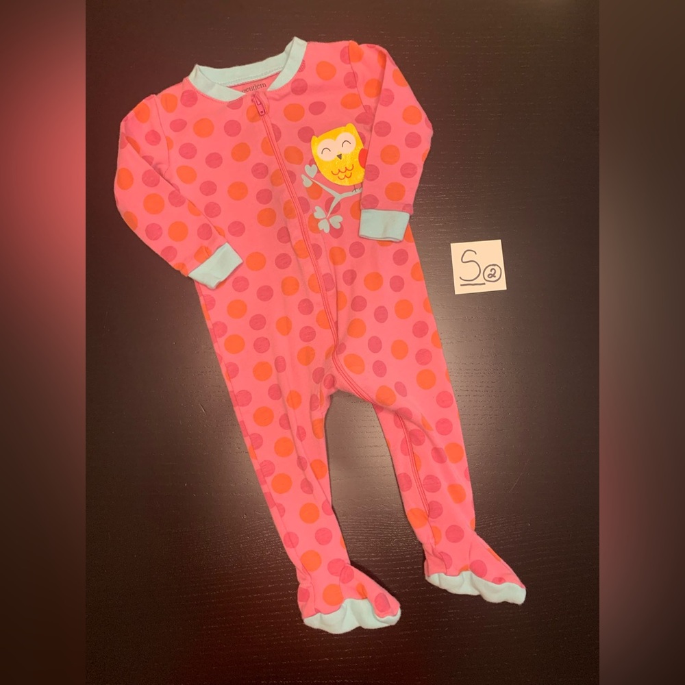 ⭐️2/$11.00⭐️ Petit Lem 6-9m Pink Polka Dot Sleeper